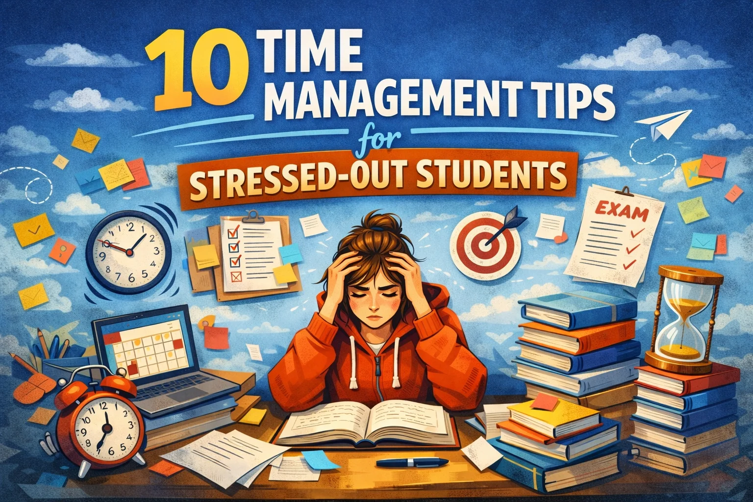 10 Time Management Tips for Stressed-Out Students cover image